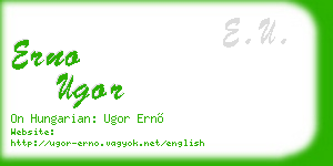 erno ugor business card